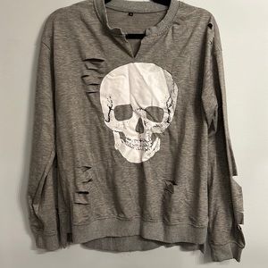 Distressed sweatshirt